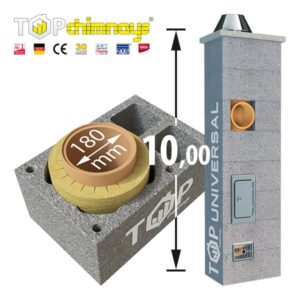 Komin ceramiczny TOP chimneys Ø180 mm 10 m z podwójną wentylacją (2W)
