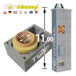 Komin ceramiczny TOP chimneys Ø180 mm 11 m z podwójną wentylacją (2W)
